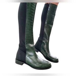 Unity in Diversity Mozart Knee Height Riding Boots Black & Green sizes 36 37